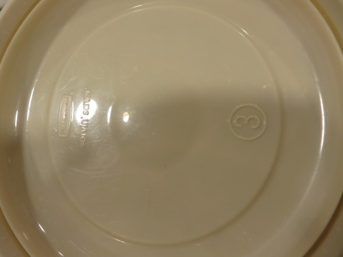 Vintage Rubbermaid Servierschoner rund #3 Behälter klar mit Mandeldeckel 6 Tassen 1,4 L - Bild 4 von 7