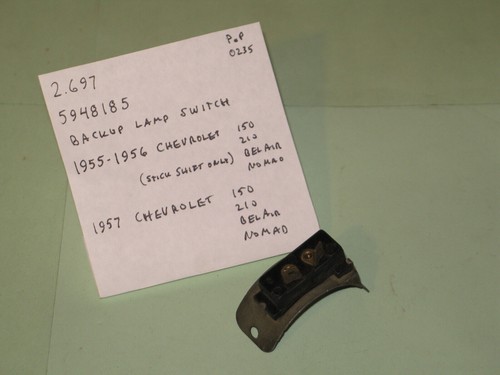 1955-1957 Chevrolet 150 210 BelAir Nomad NOS backup switch 5948185 - Picture 4 of 4