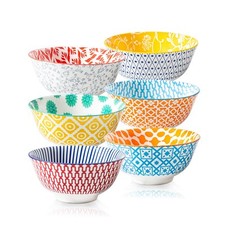 Ceramic Soup Bowls Set - 24 Oz Deep Cereal Bowl - 6 Inch Large Kitchen Dinner...