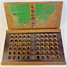 KWM Large Assortment Brass Clock Bushings in Wooden Case Lot #68