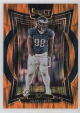 2024 Panini Select Concourse Orange Shock Prizm 287/499 Jalen Carter #65 0jm6