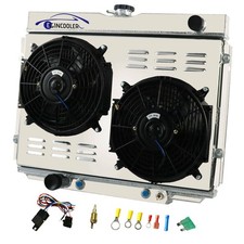 3 Row Core Radiator For 1967-1970 Ford Mustang Mercury V8 Shroud Fan Relay