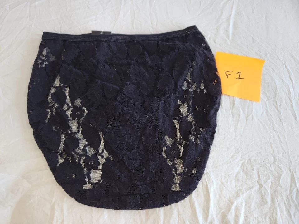 Lote 2 bragas de corte alto de encaje transparente iluminación Vanity Fair talla 5 S 13202 F3 nuevas con etiquetas de colección Foto 4 de 4