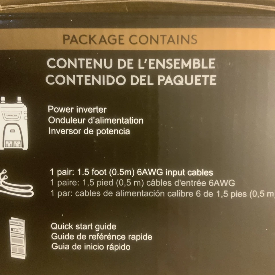 Duracell 1000W High Power Inverter Continuous Power DR 1000INVC  w/ + & - Cables - Image 4 of 4