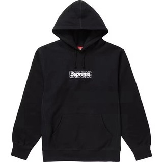 Supreme Bandana Box Logo Hooded Sweatshirt FW19 Hoodie Black Size Large