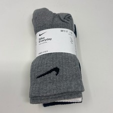 Nike Everyday Cushion Crew Socks 3-Pair L Black/Grey/White