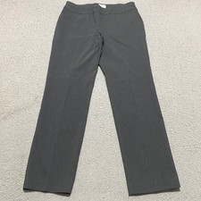 Talbots Womens 8P Dress Pants Gray Straight Office Pull On Petites High Rise