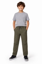 Gerry Youth Canvas Tricot Lined Pant. Dark Olive Warmth,Stretch  Explore M10/12