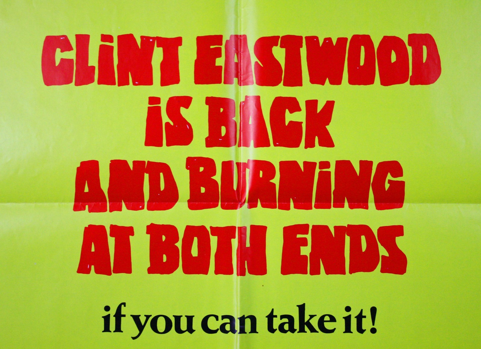 Original Vintage 1-Sheet Movie Poster, A Fistful of Dollars Combo, Eastwood 1969