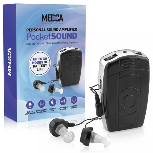 Rechargeable Digital Sound Amplifiers Pair Behind-the-Ear Noise Reduction