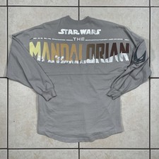 Mandalorian Spirit Jersey Size XS Gray Disney Parks Star Wars Chrome Accents