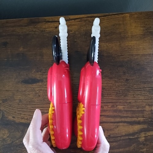 Disney Myszka Miki Czerwona zabawka Walkie Talkie Zestaw 2 szt. - Przetestowany/Działa! - Zdjęcie 7 z 8