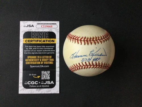 Harmon Killebrew Signed "573 HRs" Rawlings Baseball JSA Cert Twins NO RESERVE