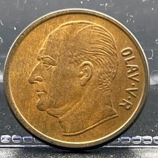 1964 Norway 5 Ore KM#405 Bronze Moose Animal World Coin Foreign Olav V