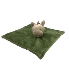Green Dinosaur Horse Baby Security Blanket Plush 13x11 DTU Inc Soft Cozy Infants
