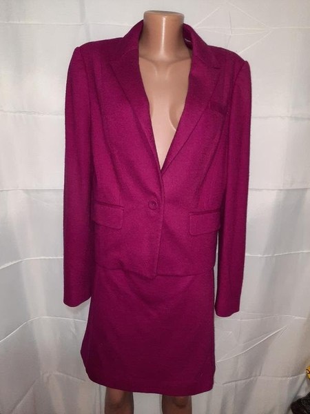 Women Jigsaw Suit Purple Viscose 38 / M / 46