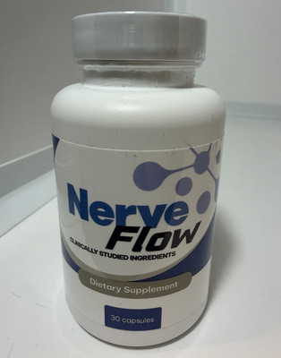 10 bottles- Nerve Flow Dietary Supplement Capsules 30ct w/ B6 B12 Turmeric GABA