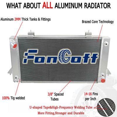 4 Row Aluminum Radiator Fit 1987-95 Land Rover Discovery Range RO3010105 ESR 4.0