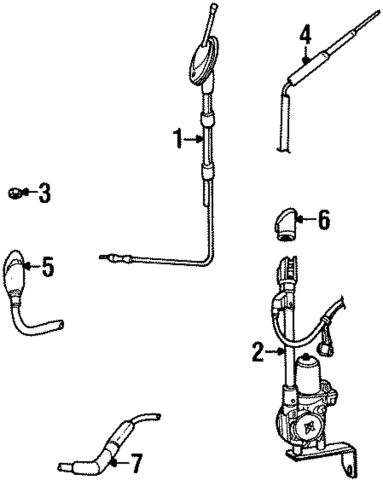 Mástil de antena original Ford D3AZ-18A886-A Foto 3 de 3
