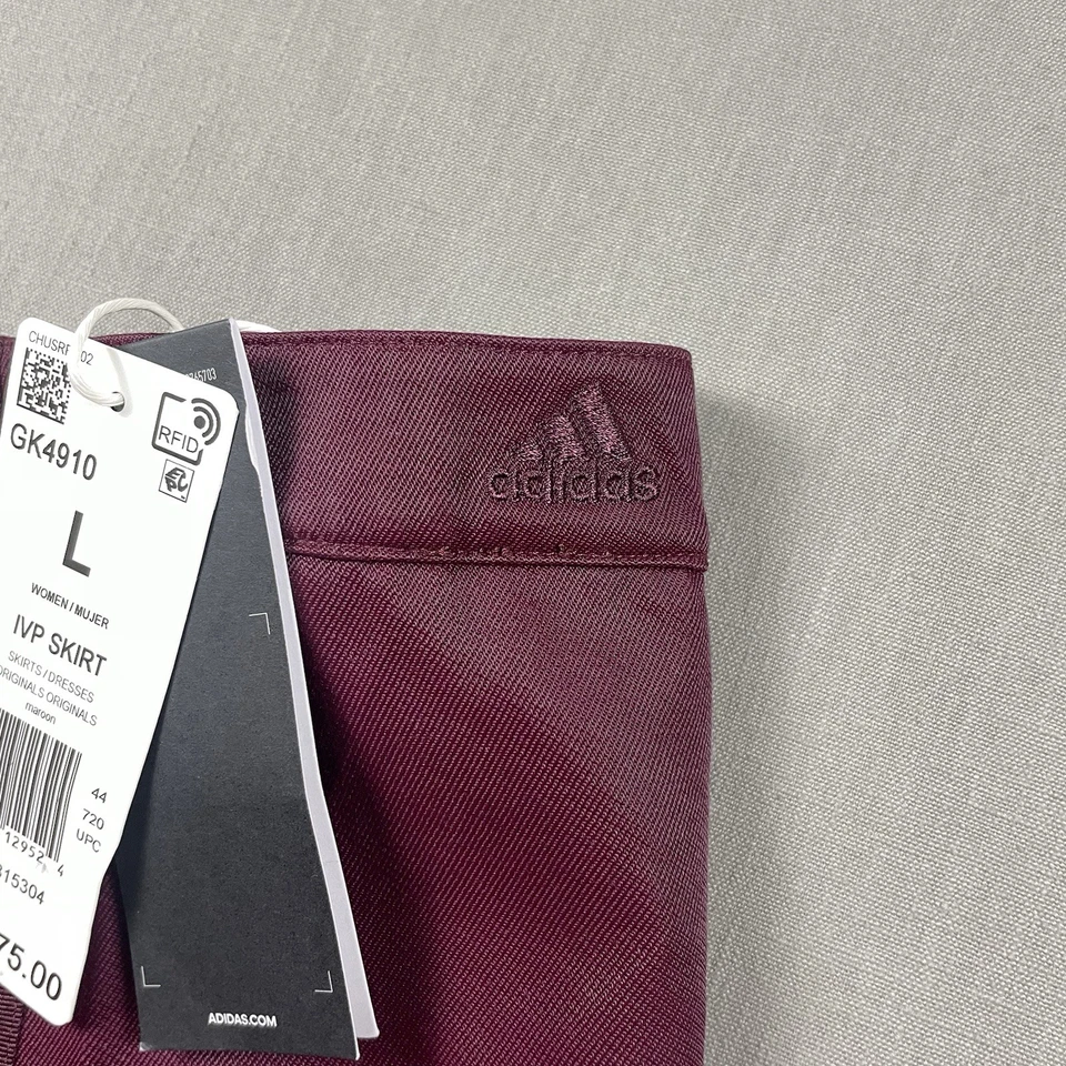 Falda ADIDAS IVY PARK BEYONCE Para Mujer Grande Granate Rojo Frontal A Presión ¡NUEVA CON ETIQUETAS! Foto 4 de 4