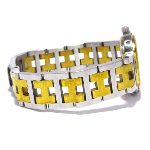 Auth HERMES Clipper - 6***** Silver Gold Women's Wrist Watch - Picture 5 of 12