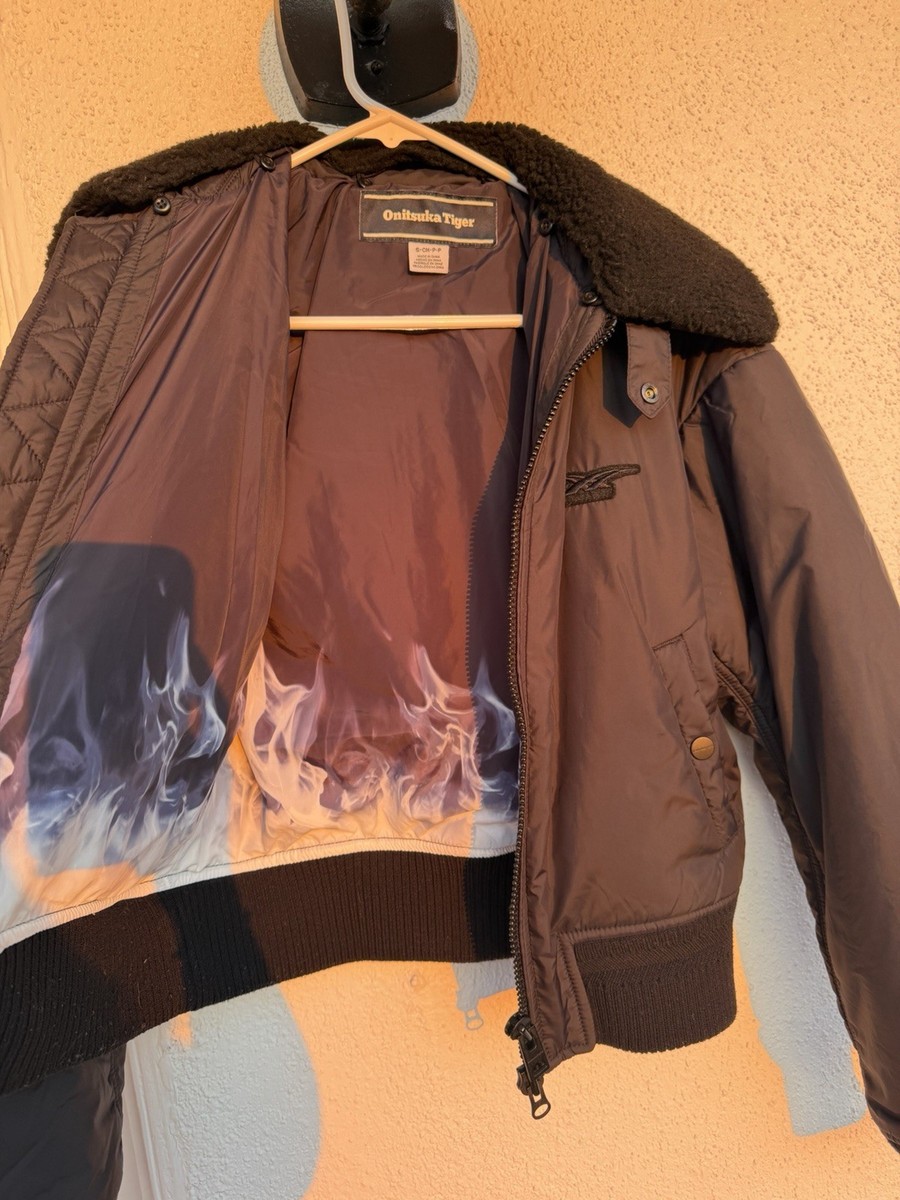 Onitsuka Tiger Black Bomber Jacket Sz S | eBay