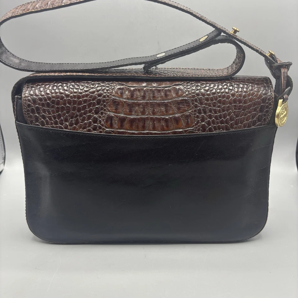 Bolso de Hombro Brahmin Vintage Cuero Toscano Daria Melbourne Llavero Interior Limpio Foto 2 de 4