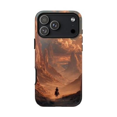 Phone Ink - iPhone/Galaxy/Pixel - Tough Case - Lone Cowboy Desert Canyon