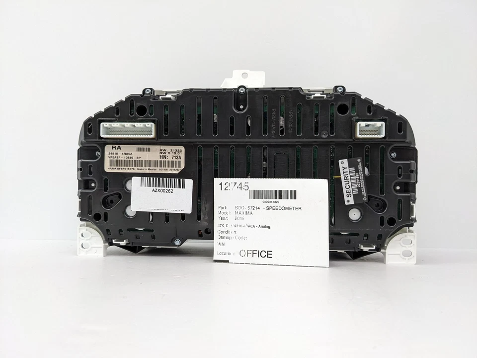 27K Miles 2016 Nissan Maxima Speedometer Instrument Analog Cluster 24810-4RA0A Foto 4 de 4