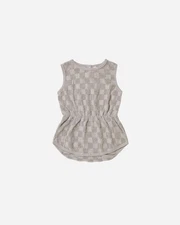 Rylee + Cru Cinch Playsuit Cloud Check Toddler One Piece 18-24 Months