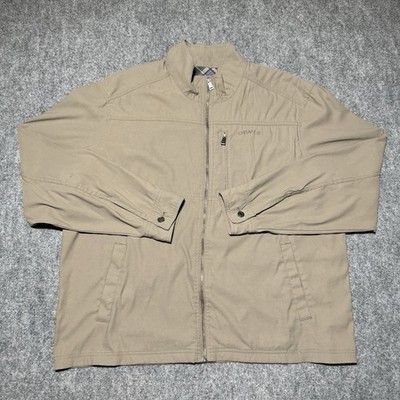 Orvis Brown Kakhi Nylon Full Zip Up Jacket Style Orvis Men's Size XL