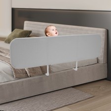 Foldable 59 inch Extra Long Toddler Bed Rail Guard for Kids Elderly Adjustable