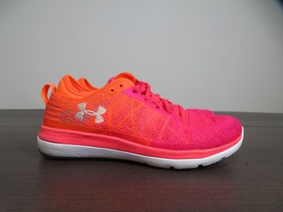 Under Armour Threadborne Fortis Shoes Womens 9 Pink Running Sneaker 1295768-600