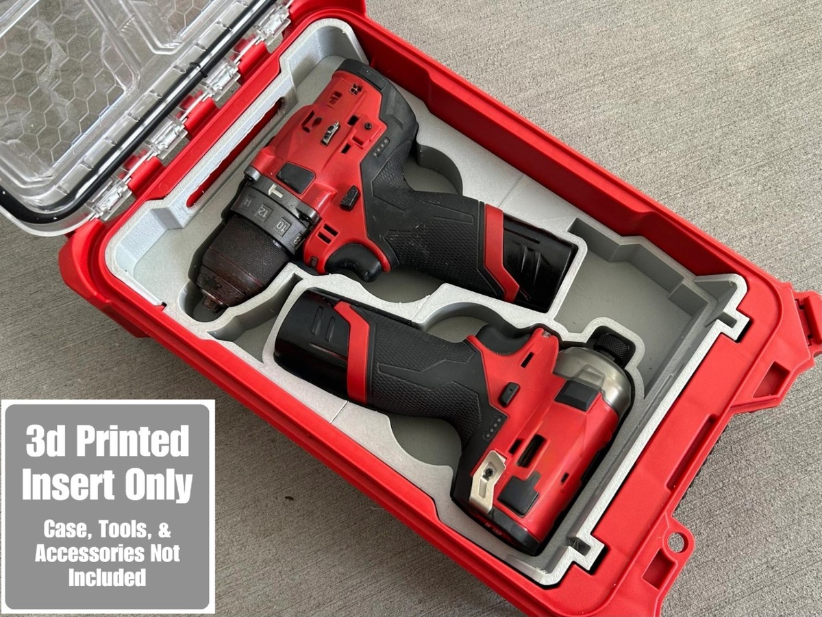 3d Printed Insert designed for Milwaukee Packout M12 Drill