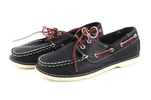 Scarpe da ragazzo TIMBERLAND 3177A-A4498 EU33/34 mocassini in vera pelle blu navy * - Foto 2 di 16