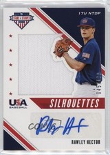2020 USA Baseball Stars & Stripes Silhouettes Signatures Rawley Hector Auto 4f5
