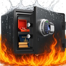 New Fireproof Waterproof Biometric Safe, 33KG, Fire Box  Heavy Duty Home/Office