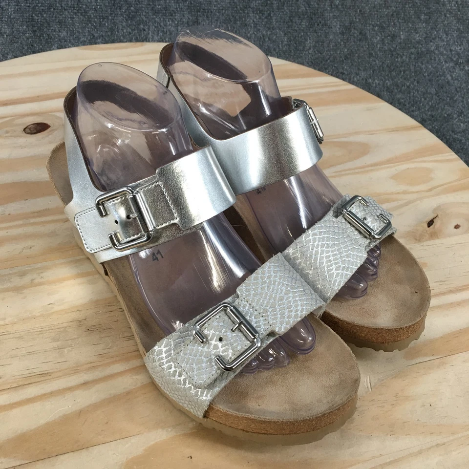 Sandalias Mephisto para mujer 41 Lissandra con correa plateada y hebilla tacón de cuña Foto 3 de 4