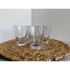 La Rochere deer/stag head tumblers, lowball glasses, set of 4