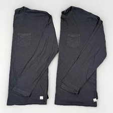 VUORI Lot of 2 Shirt Men Size XL Gray Rise Long Sleeve Tee Pocket Cotton