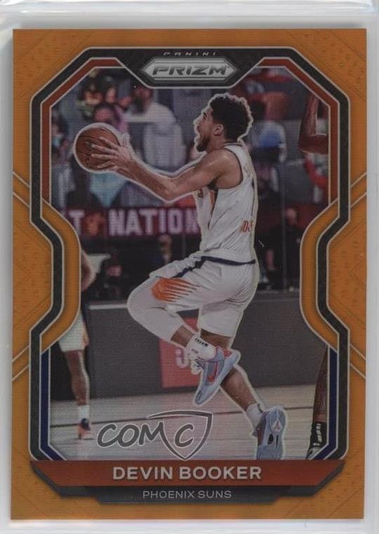 2020-21 Panini Prizm Orange Prizm /49 Devin Booker #214