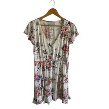 Auguste The Label Dress Size AU 8 US 4 Floral White Pink Buttons Mini