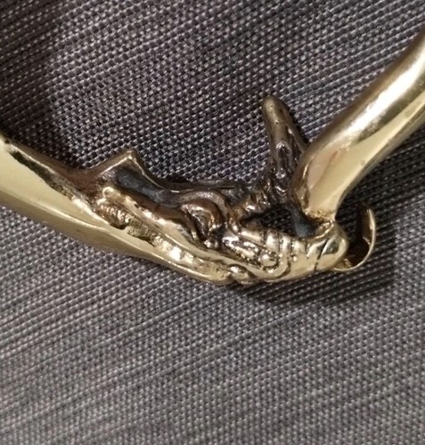 Vintage Gold Tone Metal Serpent Dragon Belt Buckle - Signed 'Gross' - Picture 11 of 14