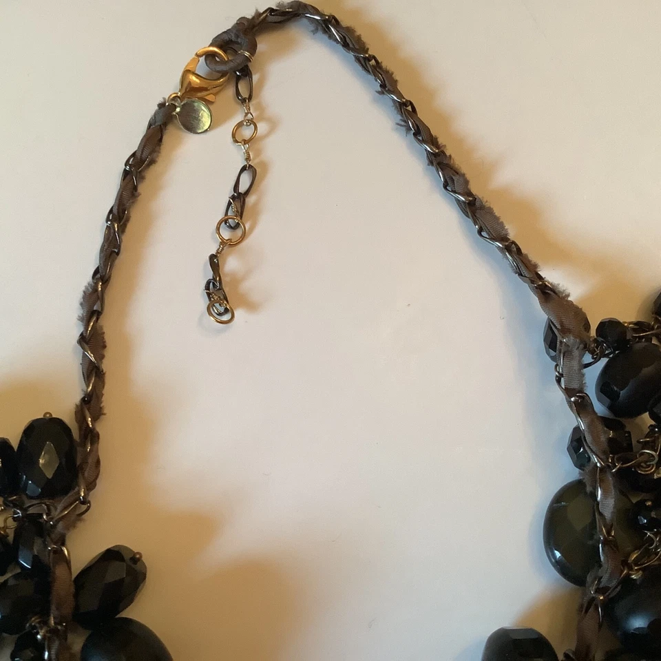 Collar babero Alexis Bittar único de ónix 16" con extensión de 2,5" Foto 3 de 4