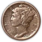 1924-S Mercury Silver Dime Near Extremely Fine XF/VF++ Coin #5697