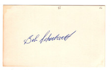 Bob Scherbarth Signed Index Card / Autographed Baseball Boston Red Sox
