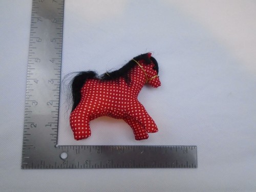 VINTAGE BOALT POLKA DOT PONY HANDMADE SIGNED FOLK ART XMAS ORNAMENT FREE S&H 518 - Imagen 7 de 7