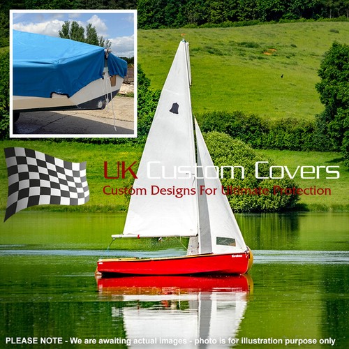 GP14 DINGHY BOAT (MAST UP) PREMIUM TAILORED WATERPROOF COVER - BLUE 376