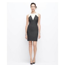 	BNWT Ann Taylor All-Season Colorblock Sheath Dress – Grey/White - Size 4 $149