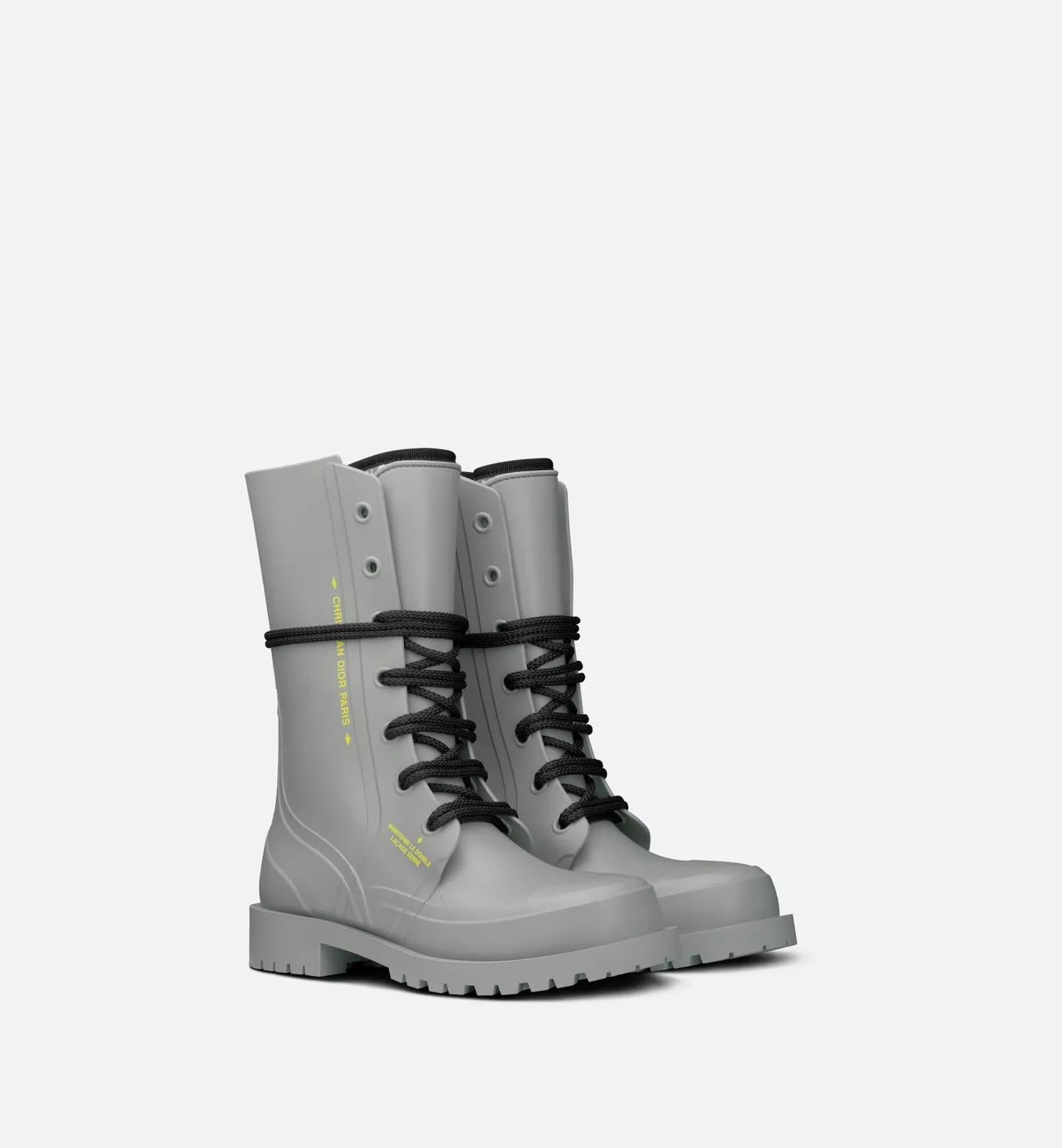 CHRISTIAN DIOR Authentique Diorcamp Cheville Oblique Caoutchouc Bottes Taille Eu:36
